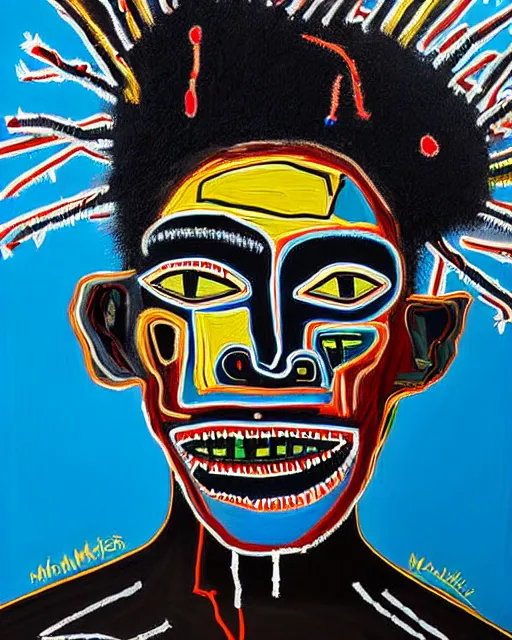 Prompt: A extremely ultra highly detailed majestic hi-res beautiful immaculate head and shoulders award winning painting stunning masterpiece of the face of a ultra highly detailed black African voodoo mask portrait by Jean-Michel Basquiat, 8k, high textures, ultra hyper sharp, insanely detailed and intricate, super detailed, 8k HDR ultra high quality, high detail, hyperrealist, photorealistic, octane render, cinematic, high textures, hyper sharp, 4k insanely detailed and intricate, surrealism, surrealist, real life, lifelike, 8k, hyper realistic, super detailed, realistic, 4k HDR hyper realistic high