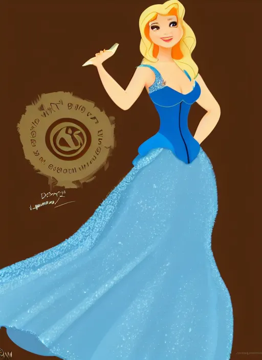 Prompt: Jennifer Lawrence as a Disney Princess, Disney movie, professional illustration, trending on art station, HD,