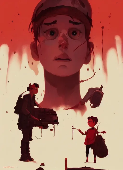 Image similar to poster movie called the children butcher, by atey ghailan, james gilleard, by joe fenton, by greg rutkowski, by greg tocchini, by kaethe butcher, 8 k, hd