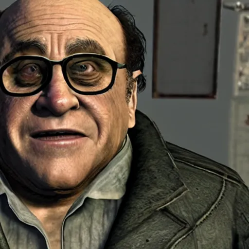 Prompt: screenshot of Danny DeVito in Fallout 3