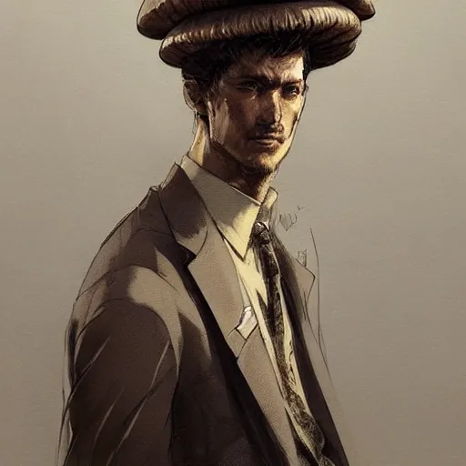 Image similar to bust portrait of a well - dressed mushroom man with a mushroom head, dramatic lighting, illustration by greg rutkowski, yoji shinkawa, 4 k, digital art, concept art, trending on artstation