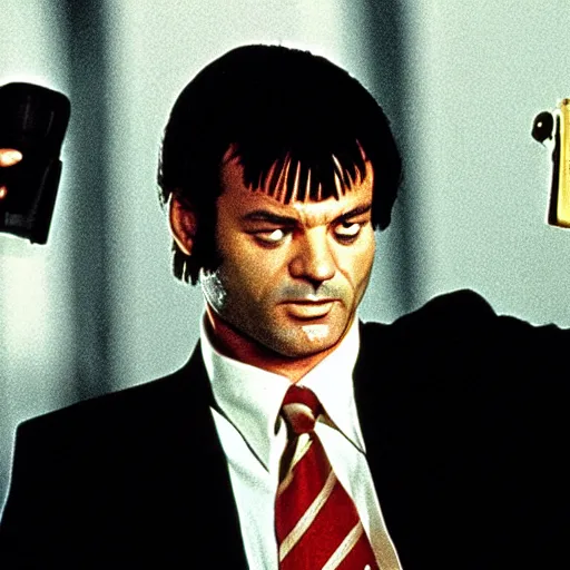 Image similar to bill murray in pulp fiction, movie still, promotional shot