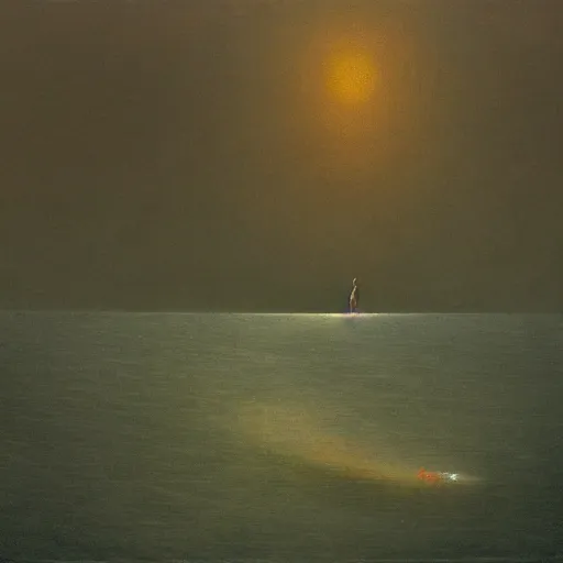 Image similar to Adrift. Alone. No rescue. Zdzisaw Beksinski