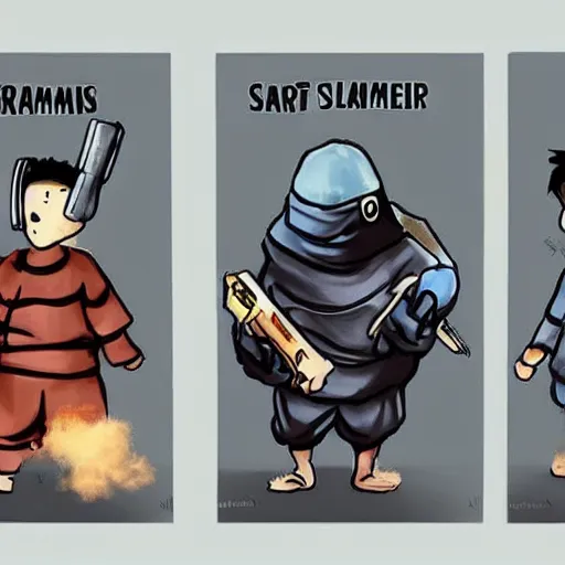 Image similar to ninjas in pyjama, csgo, art, valve, counter strike