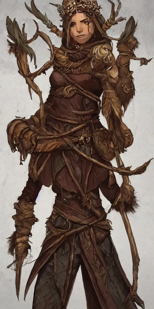 Image similar to Female Human Druid - Pathfinder PFRPG DND D&D d20 fantasy