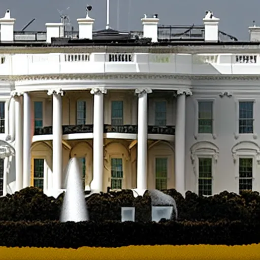 Prompt: the white house made out if butter