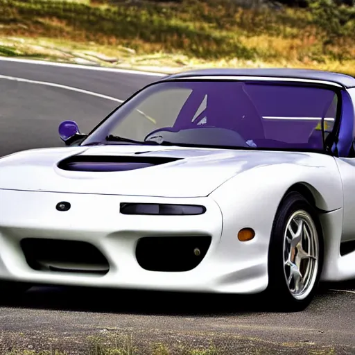 Image similar to The FD RX7 if it were manufactured in the 2022 production year, 2022 FD RX-7, wide angle exterior 2005 photograph