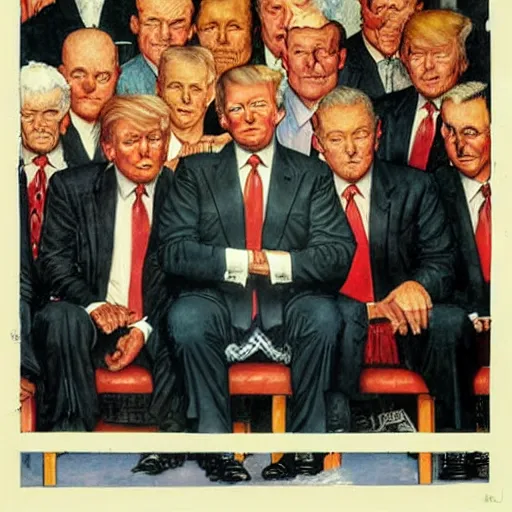 Prompt: Donald Trump by Norman Rockwell