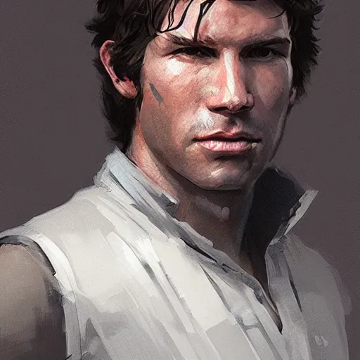 Image similar to portrait of a man by greg rutkowski, the father of han solo, star wars expanded universe, he is about 3 0 years old, highly detailed portrait, digital painting, artstation, concept art, smooth, sharp foccus ilustration, artstation hq