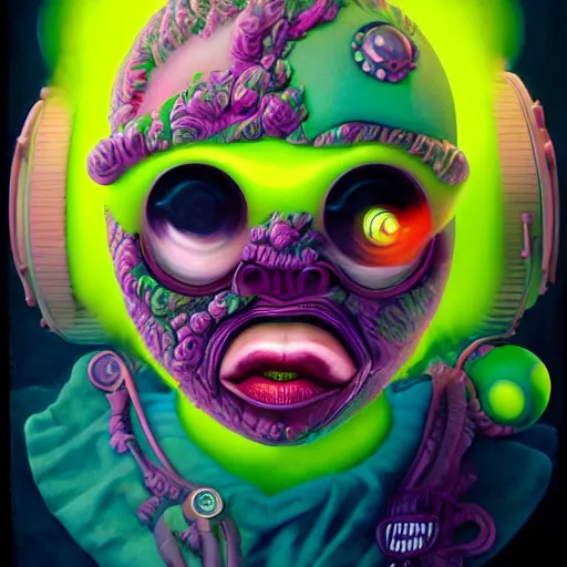 Image similar to Lofi vaporwave portrait tennis ball monster, Pixar style, Tristan Eaton, Stanley Artgerm, Tom Bagshaw