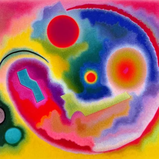 Prompt: abstract representation of the human soul during late stage capitalism kandinsky 4k