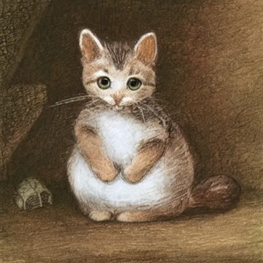 Prompt: baby cat by Beatrix Potter