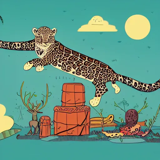 Image similar to the story of the leopard and the tortoise african children storybook colourized book mockup behance presentation in the style of josan gonzalez