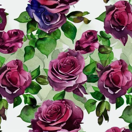 Image similar to watercolor gothic roses