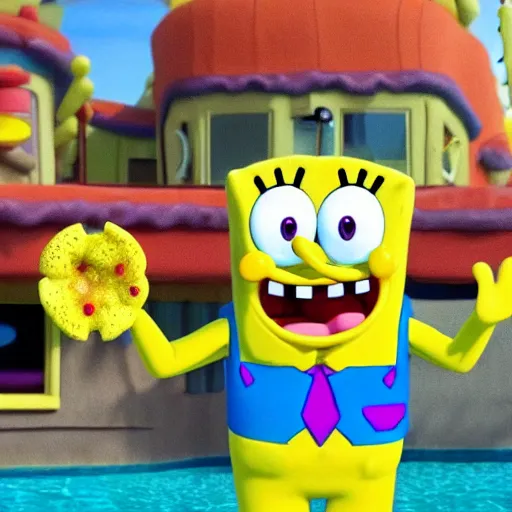 Prompt: hyperrealistic spongebob squarepants eating at the krusty krab, inspired by stephen hillenburg, perfect symmetry, dim volumetric cinematic lighting, 8 k octane comprehensive render, extremely hyper - detailed attributes & atmosphere, intricately proportional, masterpiece, artstation, stunning,