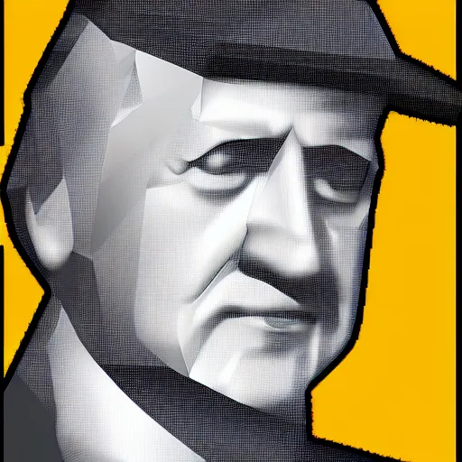 Image similar to david lynch low poly nintendo 64 portrait