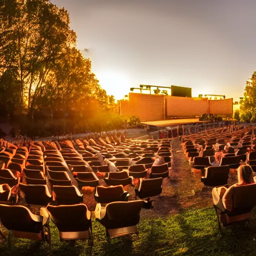 Image similar to an elaborate outdoor theater complex, cinematic, godrays, golden hour, natural sunlight, 4 k, clear details