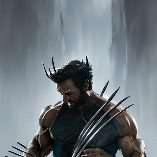 Prompt: portrait of Wolverine, amazing splashscreen artwork, splash art, head slightly tilted, natural light, elegant, intricate, fantasy, atmospheric lighting, cinematic, matte painting, by Greg rutkowski