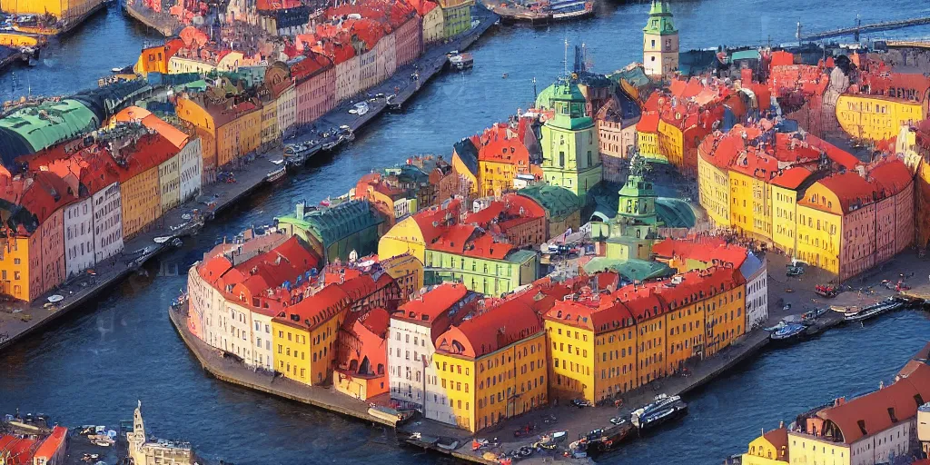 Image similar to isometric view of Gamla Stan, Sweden