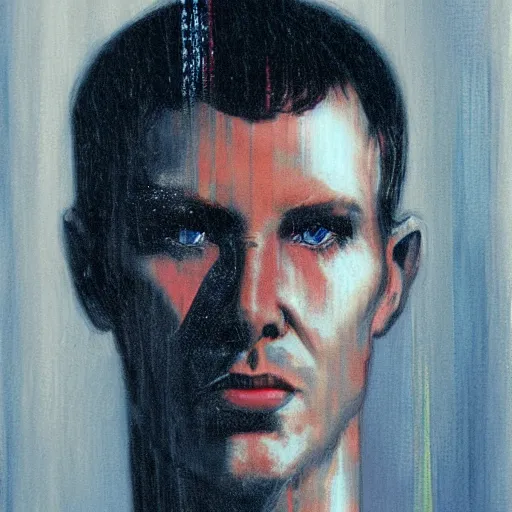 Prompt: portrait of an android from blade runner