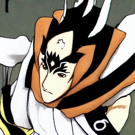 Image similar to bleach itchigo in bankai state, wearing black 3 / 4