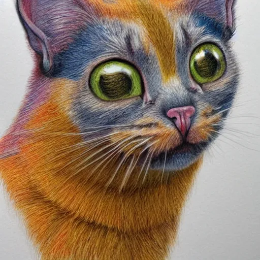 Image similar to Colored pencil art on paper, highly detailed, artstation, PrismaColor