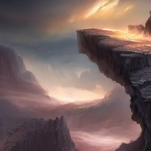 Image similar to basalt cliffs with lot of clouds fantasy landscape, high detail, fantasy art, concept art, 4 k, ultra detail, computer art