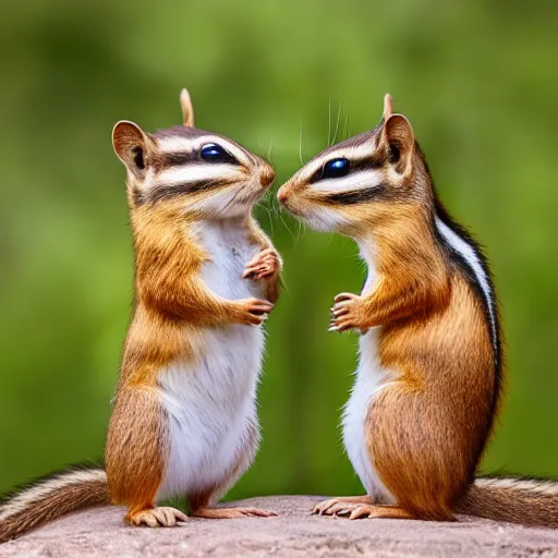 Image similar to two chipmunks fighting over a morsel of food