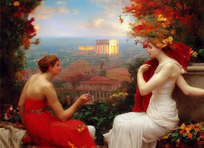 Image similar to fall of rome by vladimir volegov and alexander averin and pierre auguste cot and delphin enjolras