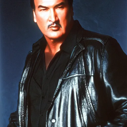 Prompt: steven seagal as michael knight in knight rider