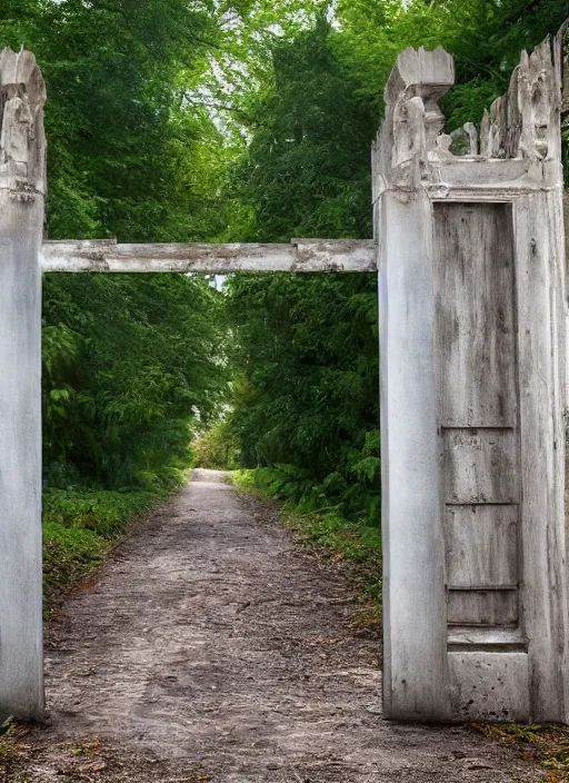 Image similar to hyper realistic photography of gates at the end of everything cinematic