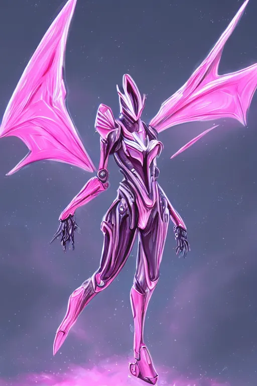 Prompt: galactic sized high detailed elegant beautiful stunning quality giantess female warframe anthro mecha female dragon goddess, pink body, sleek metal head, sleek visor, smooth pink skin, sharp silver armor, bigger than galaxy, paws, epic proportions, epic scale, epic size, warframe fanart, furry, dragon art, goddess, giantess, furaffinity, octane