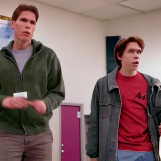 Image similar to Live Action Still of Jerma in The Breakfast Club, real life, hyperrealistic, ultra realistic, realistic, highly detailed, epic, HD quality, 8k resolution, body and headshot, film still