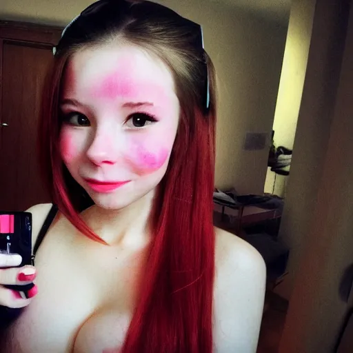 Image similar to belle delphine 4 k selfie.