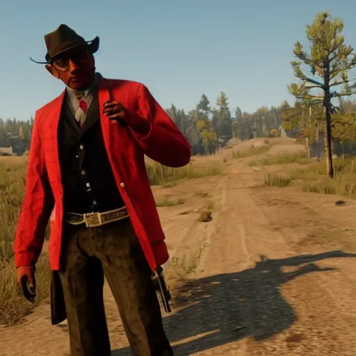 Prompt: gus fring in red dead redemption 2,