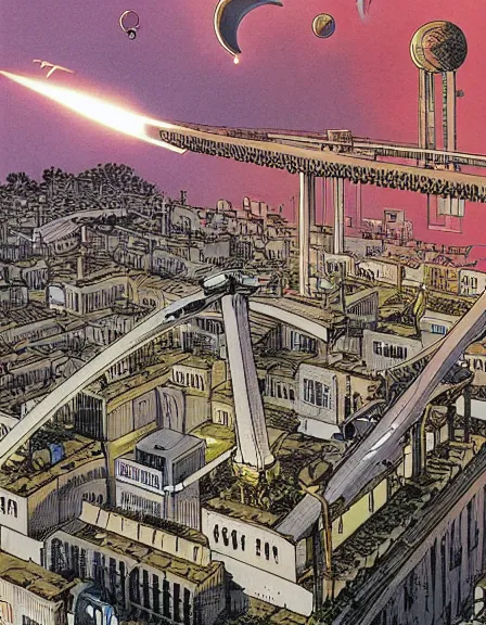 Image similar to comic book page, solarpunk utopia, by Luc Schuiten