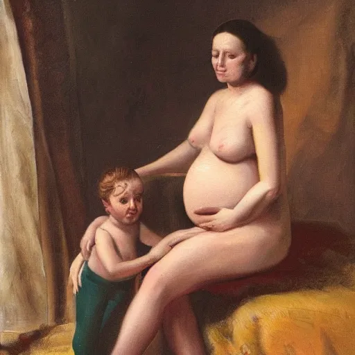 Image similar to a painting of pregnancy