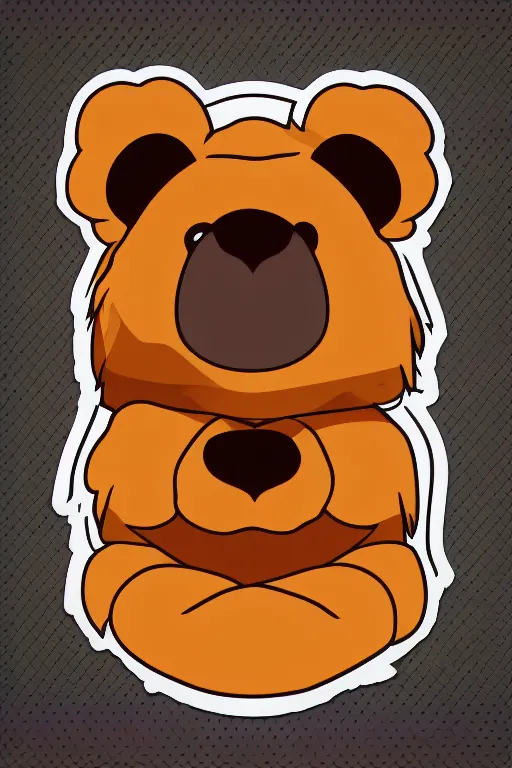 Prompt: in the style of max prentis and deathburger and laurie greasley a vector e-sports sticker portrait of an evil teddy bear, highly detailed, colourful, 8k wallpaper