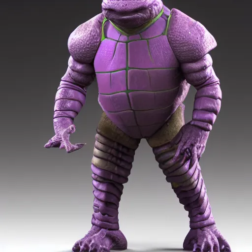 Image similar to donatello from the teenage mutant ninja turtles movie, 1 9 9 0 s, friendly, high detailed, octane render