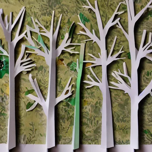 Prompt: paper trees