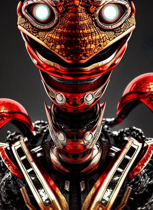 Image similar to japan kamen rider with oval eyeballs, intricate detail, royo, whealan, giger, klimt, hd, octane render, unreal engine,