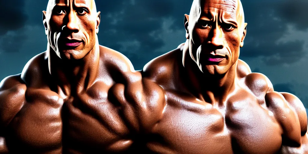 Image similar to dwayne the rock johnson if he never ever worked out or went to the gym, art by yiosgs ghdsjkhg, high detailed, super high resolution, realistic, concept art, artistic, octane render, masterpiece fine details