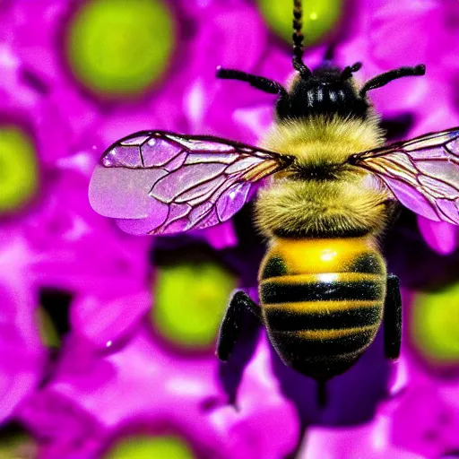 Image similar to photo of a hybrid between a bee and a unicorn