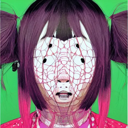 Image similar to a portrait of a girl by inio asano, beeple and james jean, hiroyuki takahashi color scheme