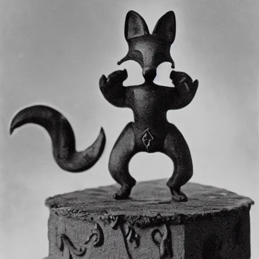 Image similar to anthropomorphic fox who is a medieval knight standing steadfast towards a stormy ocean, 1930s film still