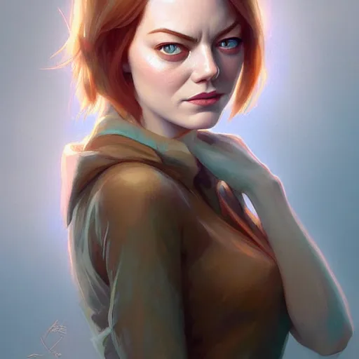 Prompt: beautiful natural Emma Stone with green eyes and different nose and mouth, intricate, elegant, highly detailed, digital painting, artstation, concept art, smooth, sharp focus, illustration, art by artgerm and greg rutkowski and alphonse mucha and loish and WLOP