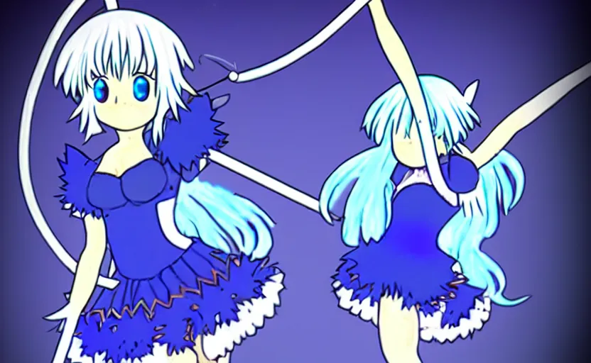 Image similar to cirno pole dancing