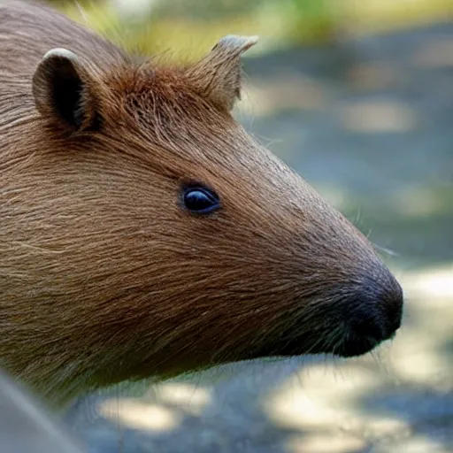 Image similar to a hybrid of a capybara and a tank