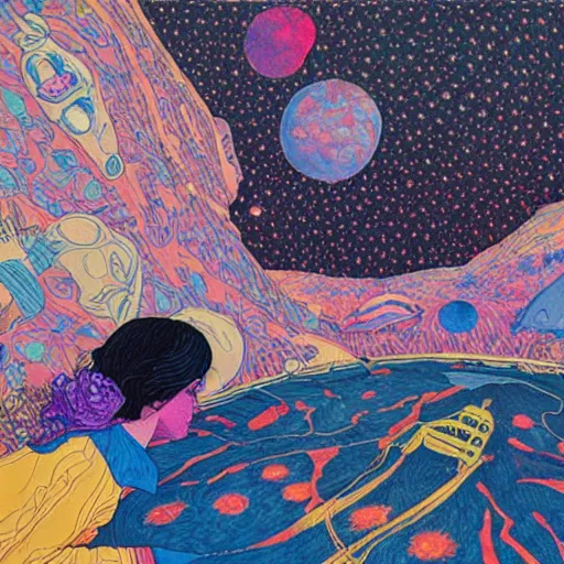 Prompt: Liminal space in outer space, Hope Gangloff