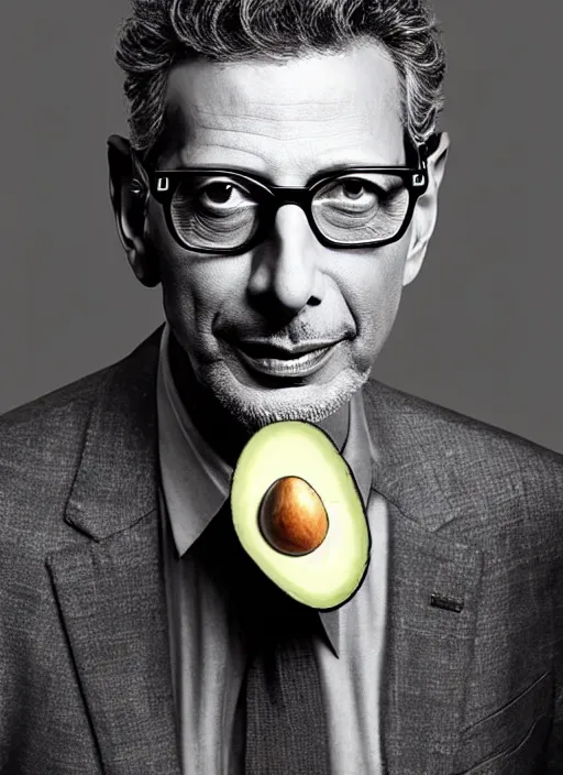 Image similar to jeff goldblum is inside an avocado